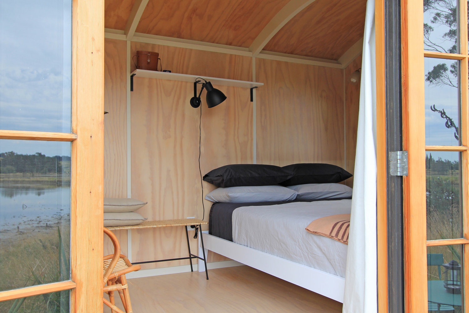 Front entrance of The Bird Hide BnB Waikouaiti Dunedin - welcoming pathway to luxury accommodation